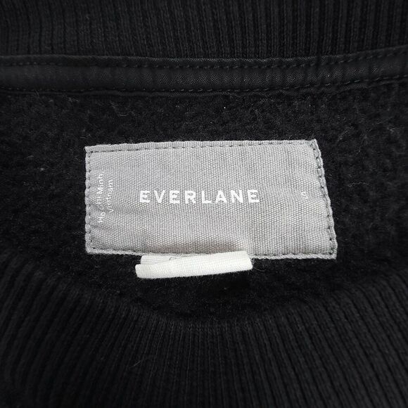EVERLANE ReNew Oversized Fleece Sweatshirt Athleisure Lounge Sweater Black Small - Picture 6 of 7